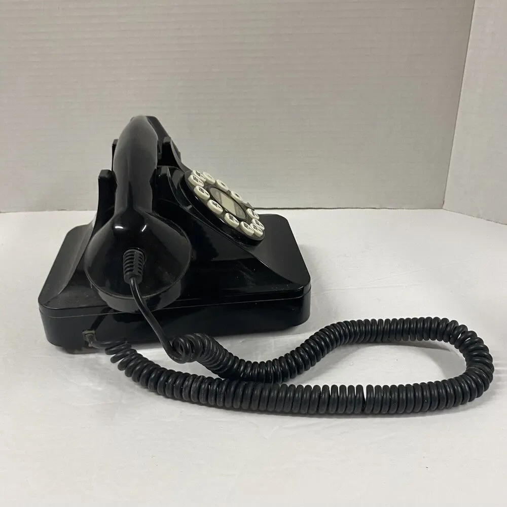50's Style Classic Black Touch Tone Desk Phone from Polyconcept